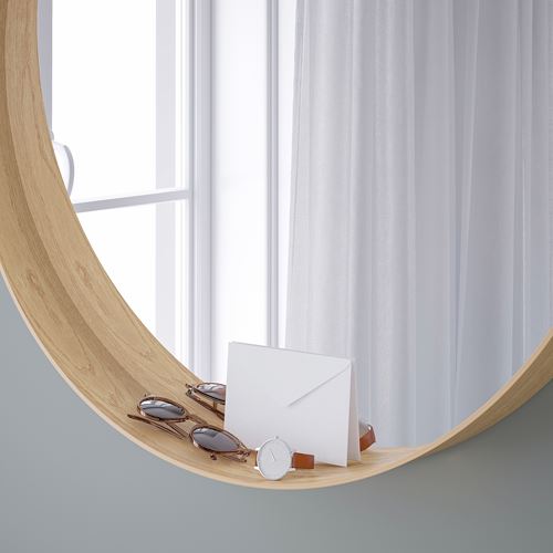 Stokholm Ayna 80 cm Ahşap Meşe