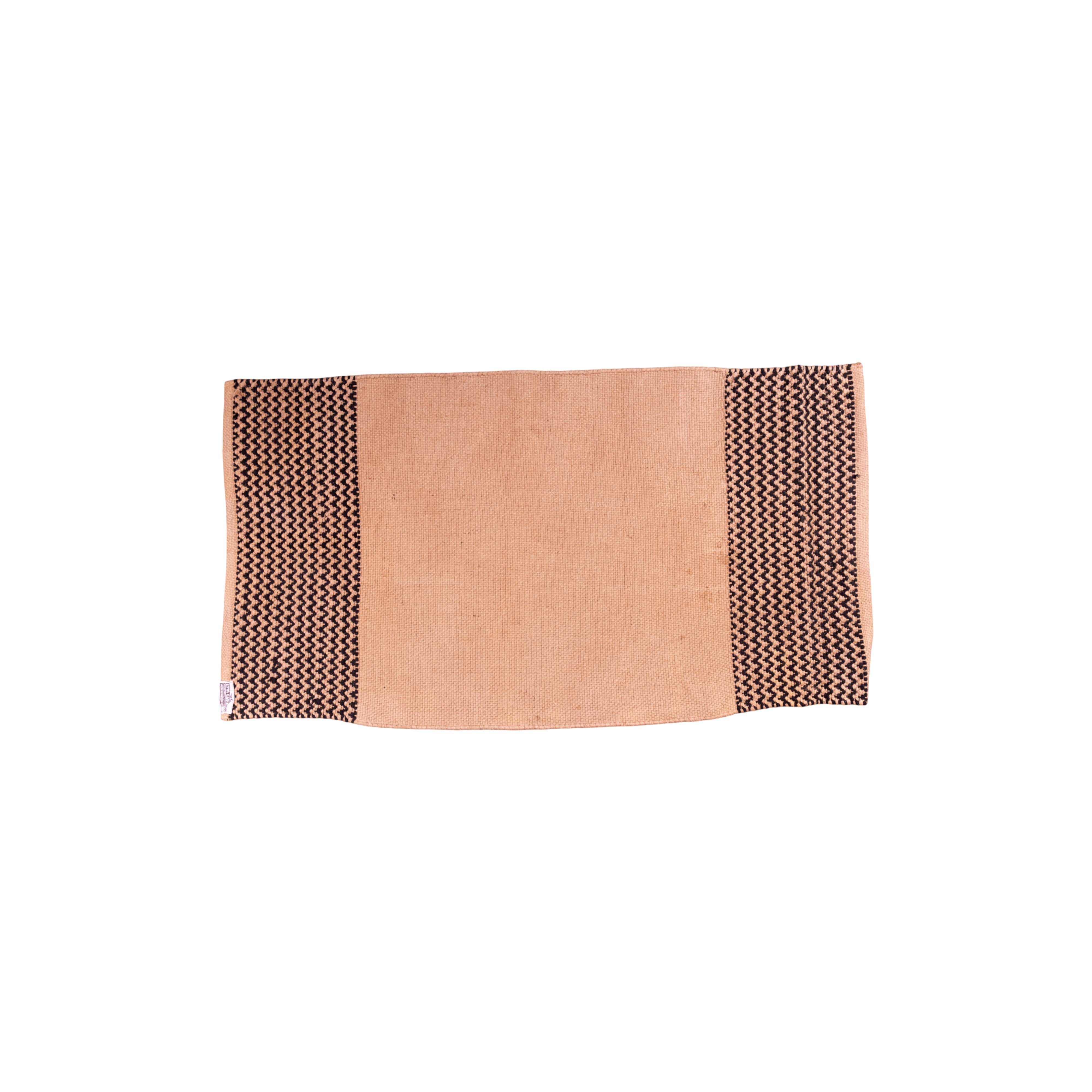 Boho Siyah Bordürlü Halı 80x150 11259