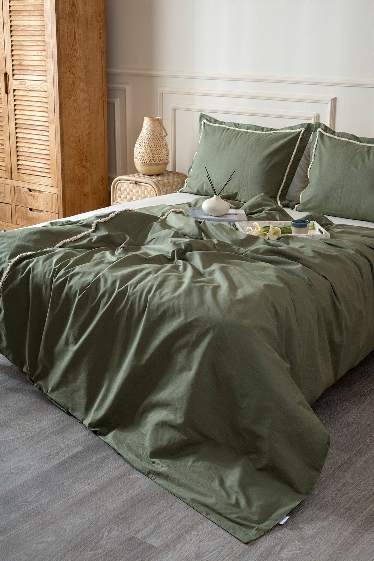 Boho Yeşil Çift Kişilik Nevresim Takımı 200 x 220 7030A