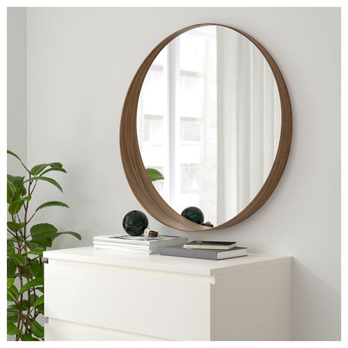 Stokholm Ayna 80 cm Ahşap Ceviz