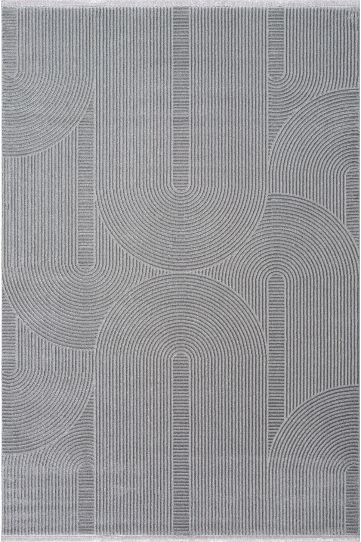 Farahan Gri Geometrik Desenli Halı A0861A