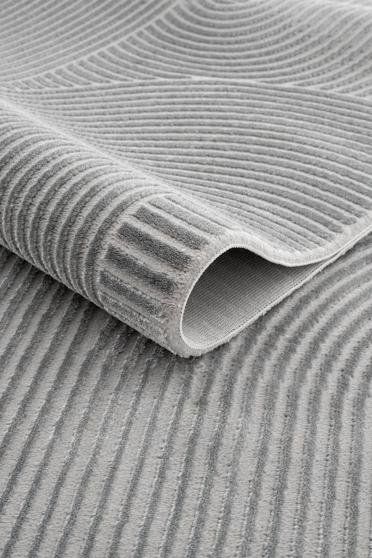 Farahan Gri Geometrik Desenli Halı A0861A
