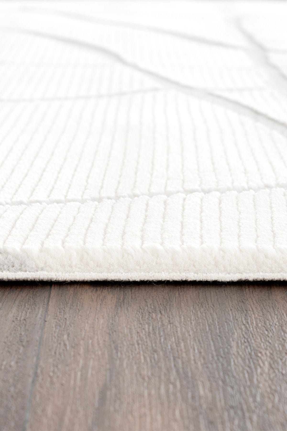 Farahan Krem Gri Geometrik Desenli Halı A0858A