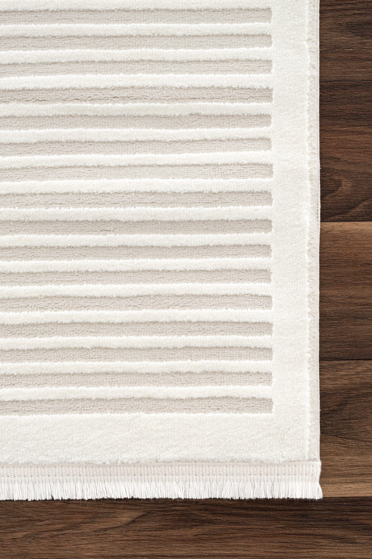Farahan Krem Mavi Geometrik Desenli Halı A0859A