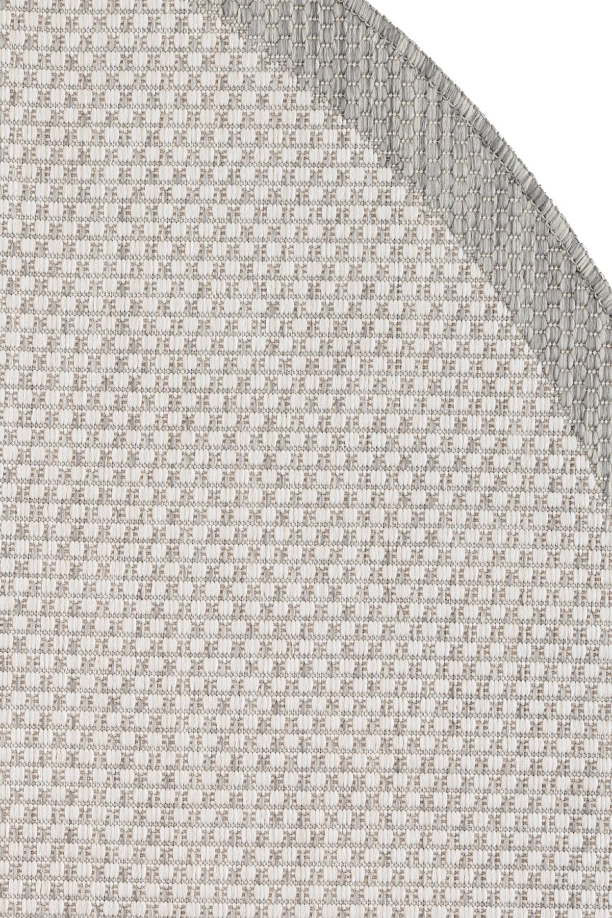 Fresco Antrasit Ekru Sisal Daire Halı 23745D