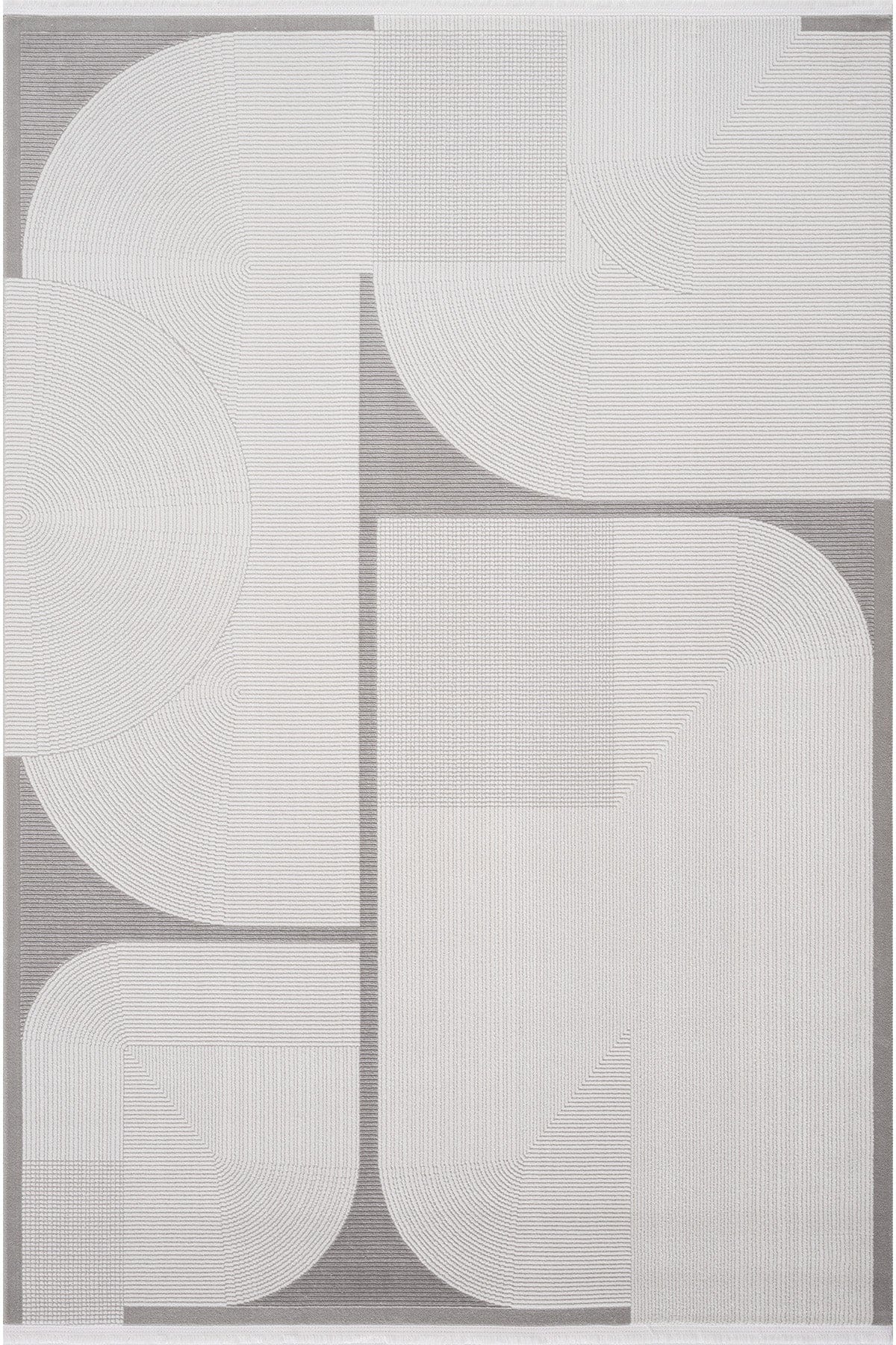 Koza Luna Cream Grey Living Room Rug A2700C
