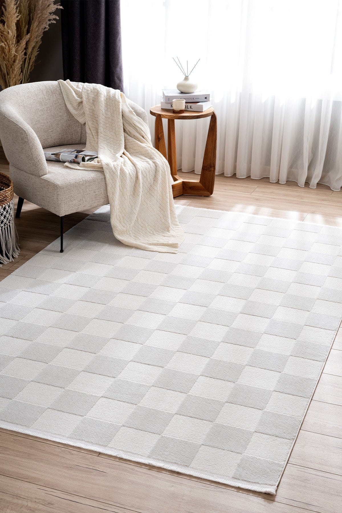 Monaco Krem İskandinav Salon Halısı 33470B