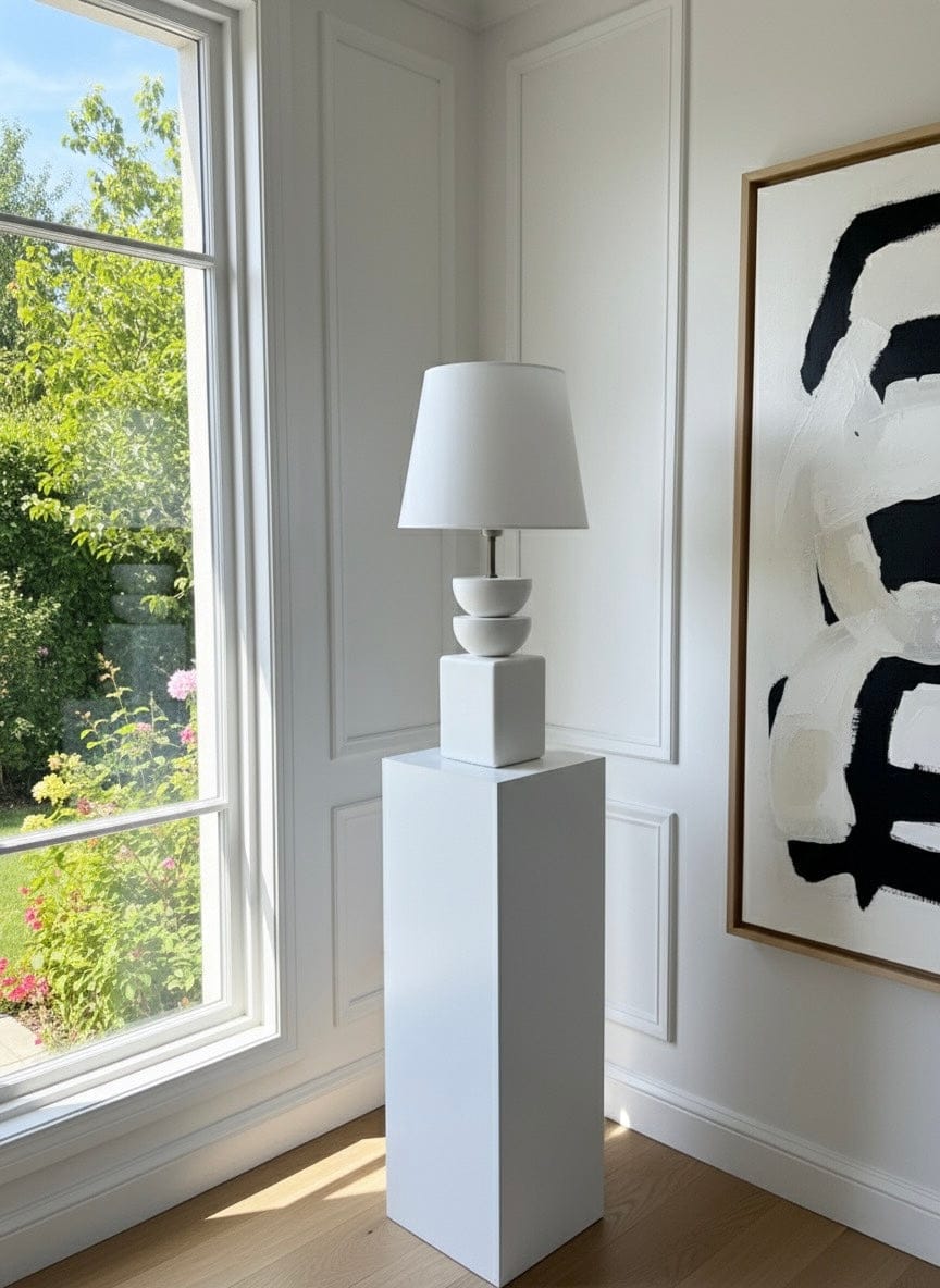 Lima Hemisphere Detailed Large White Lampshade