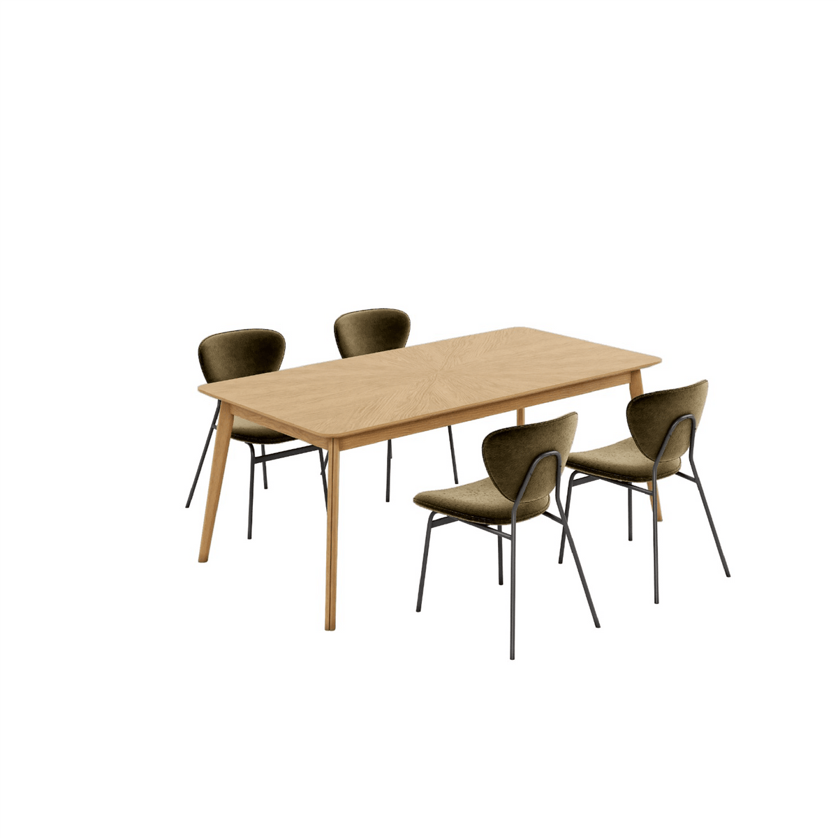 Norge Yemek Masası 100x200 - Meşe