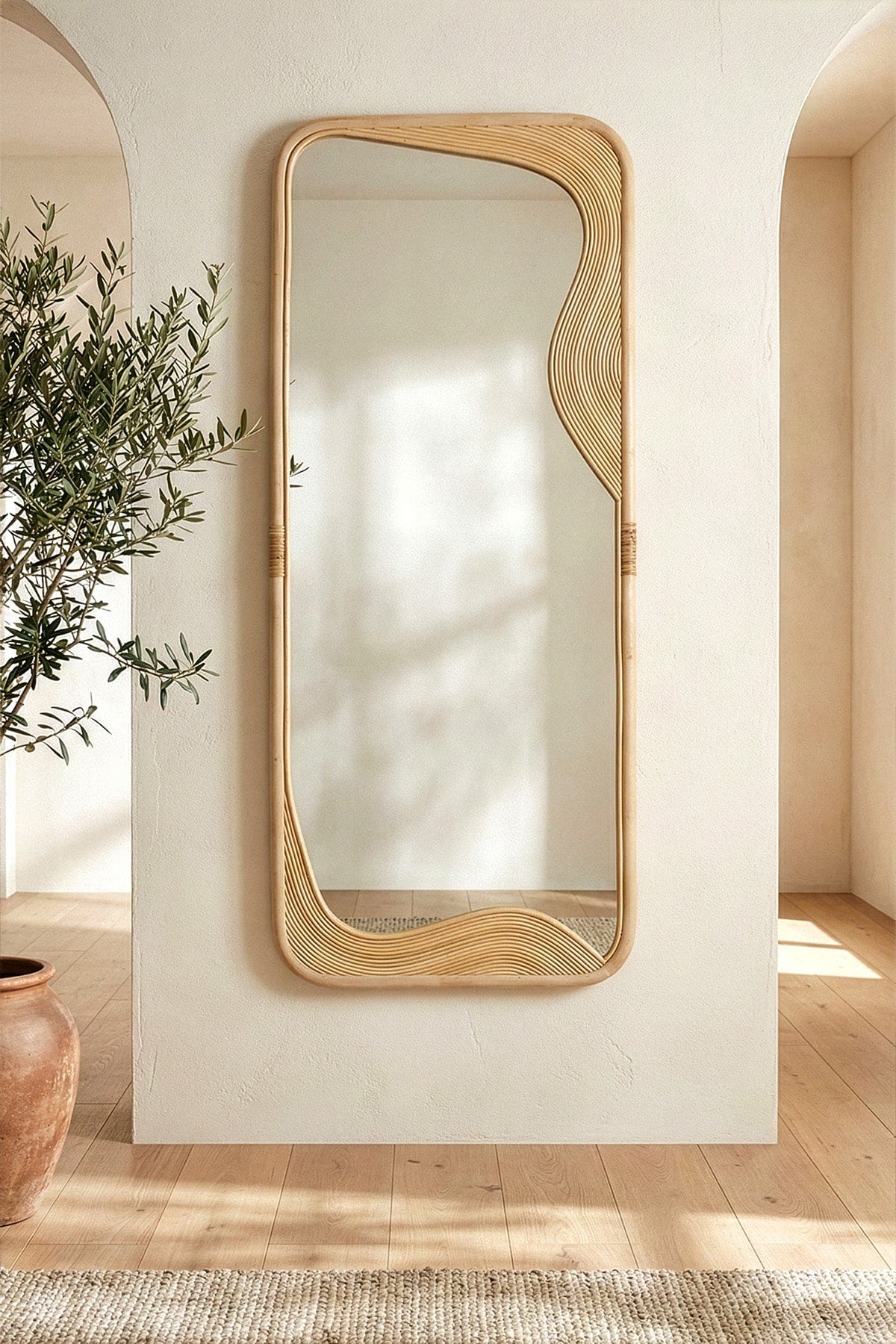Savia Wood Special Form Rectangular Mirror 10125