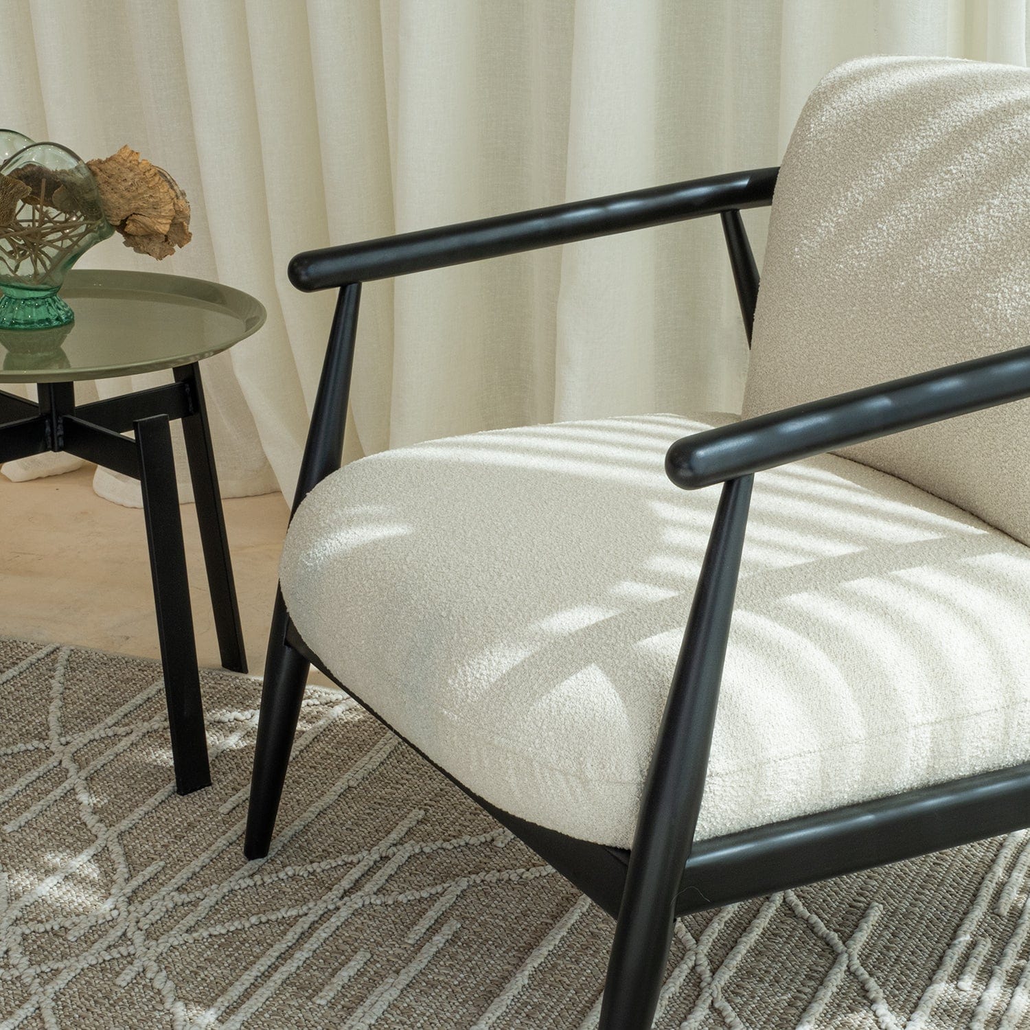 Senna Black Armchair
