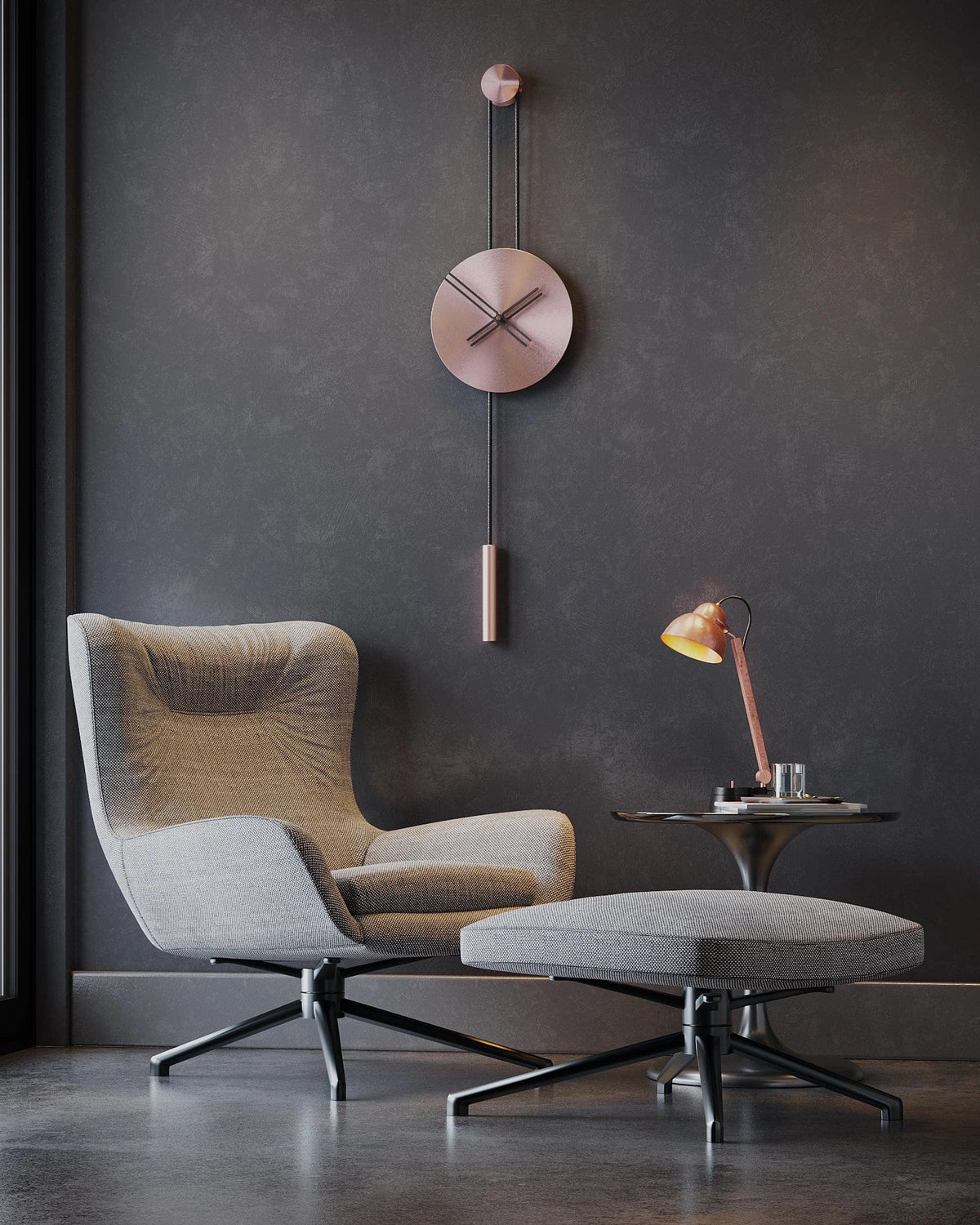 Serenity duvar saati rosegold
