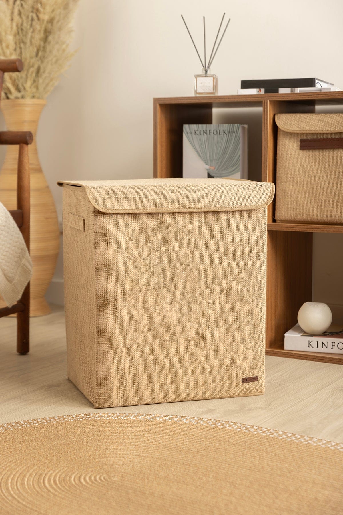 Tidy Jute Lidded Organizer Large Box (40x50x30cm) 6012