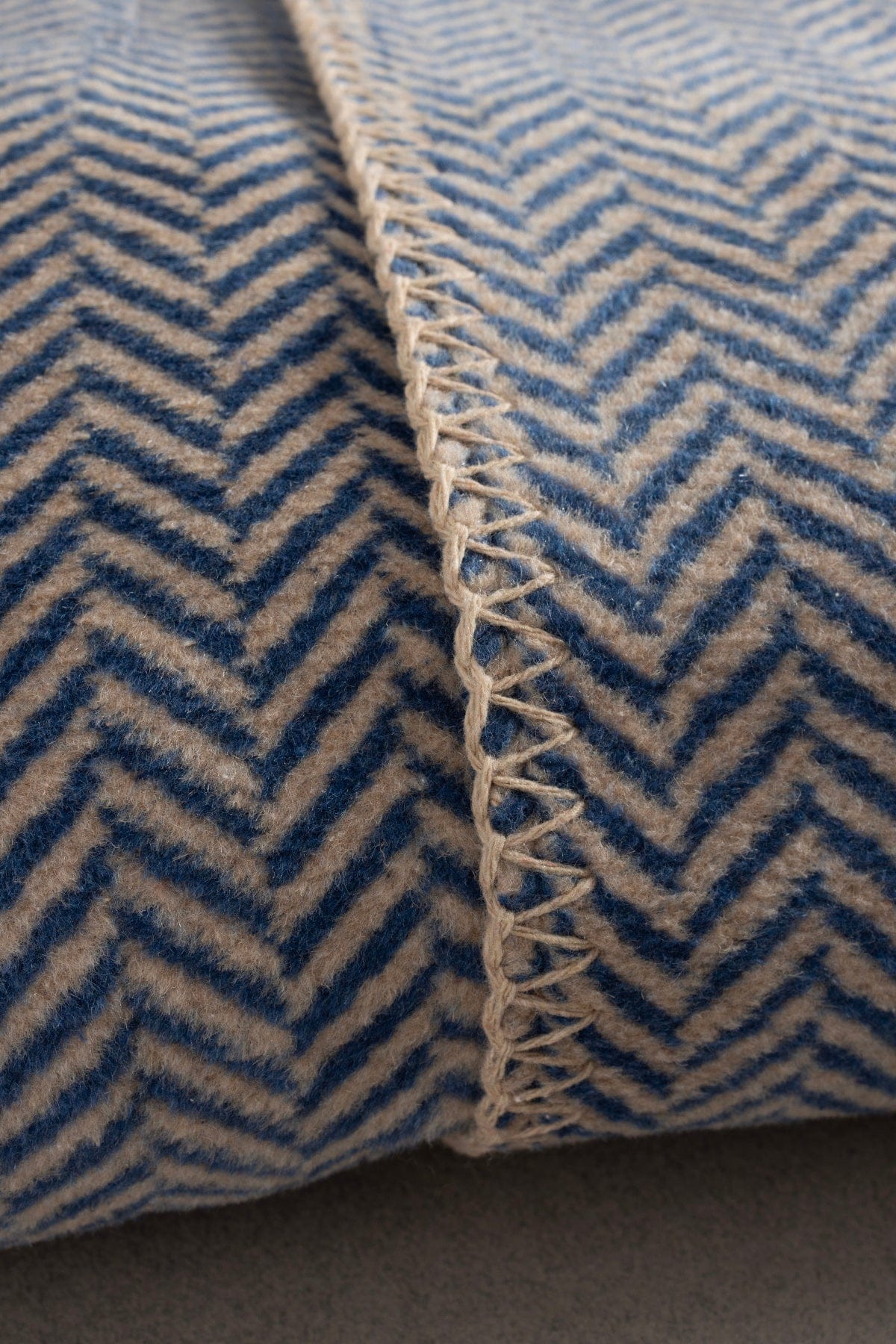 Twin Blanket Soft Cotton Single Blanket Coffee Blue 150 x 200 5017A