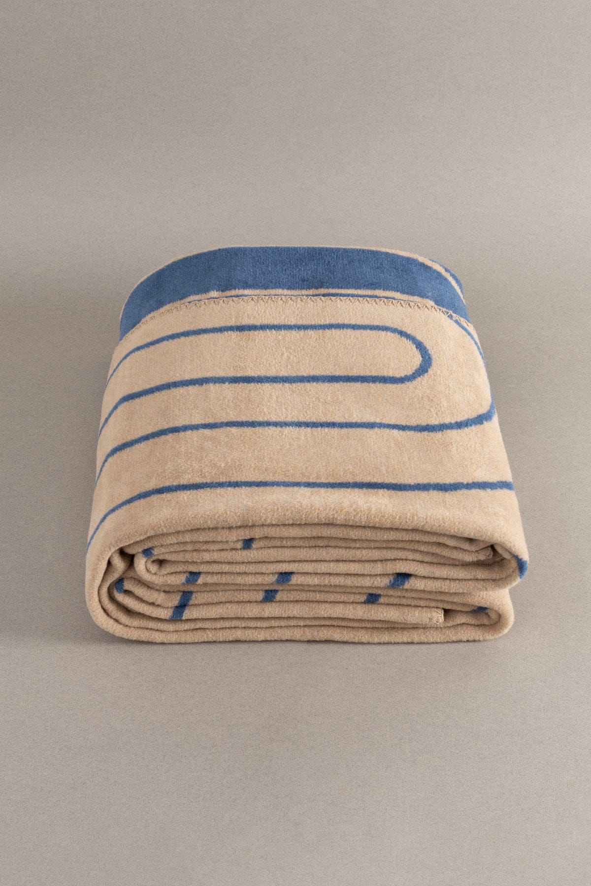 Twin Blanket Soft Cotton Single Blanket Coffee Blue 150 x 200 5025A