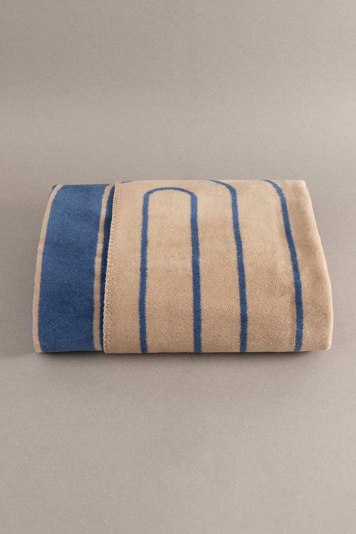 Twin Blanket Soft Cotton Single Blanket Coffee Blue 150 x 200 5025A