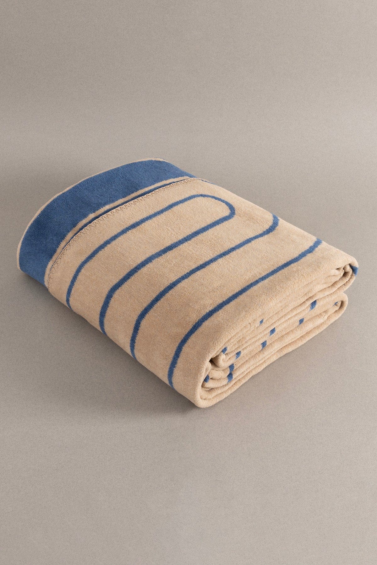 Twin Blanket Soft Cotton Single Blanket Coffee Blue 150 x 200 5025A