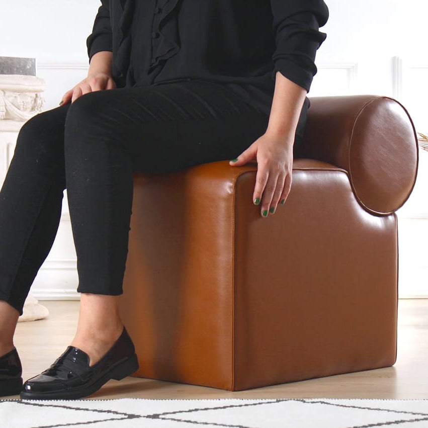Round Back Mini Pouf