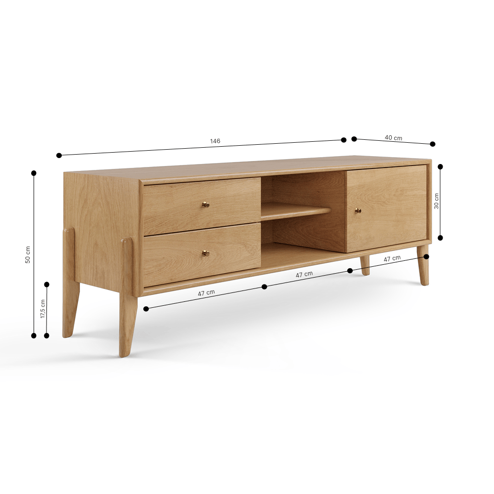 Fil Meşe TV Sehpası 140 cm