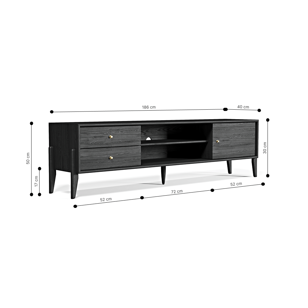 Fil Siyah TV Ünitesi 140 cm