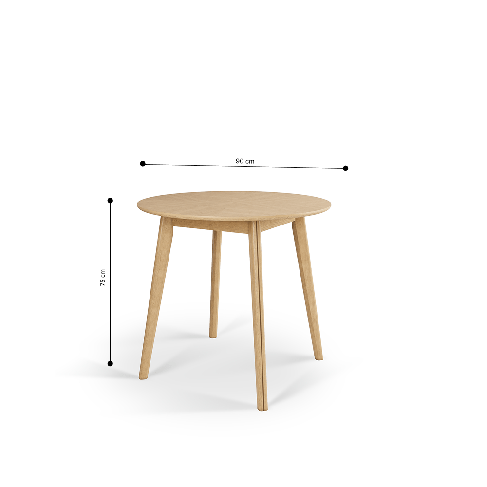Rove Oak Dining Table 90 cm