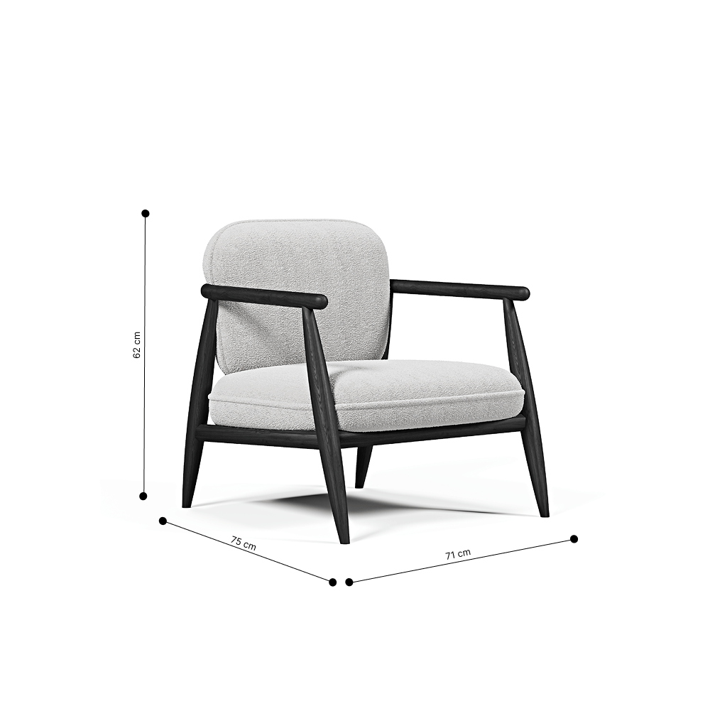 Senna Black Armchair