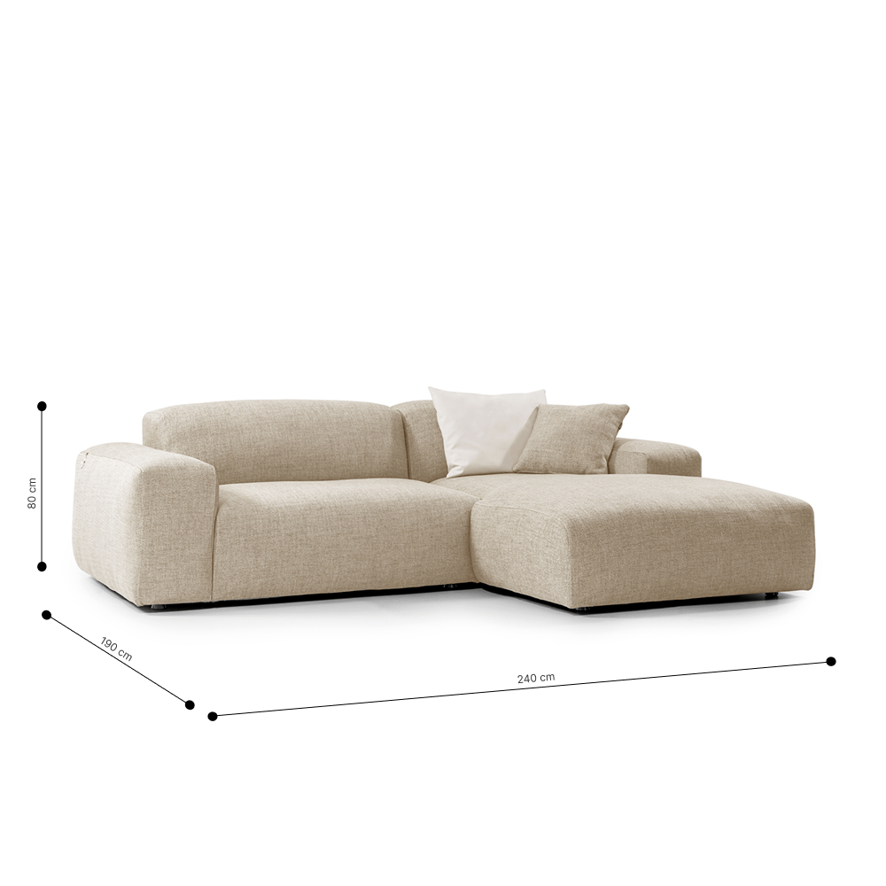Tate Corner Sofa Right Linen
