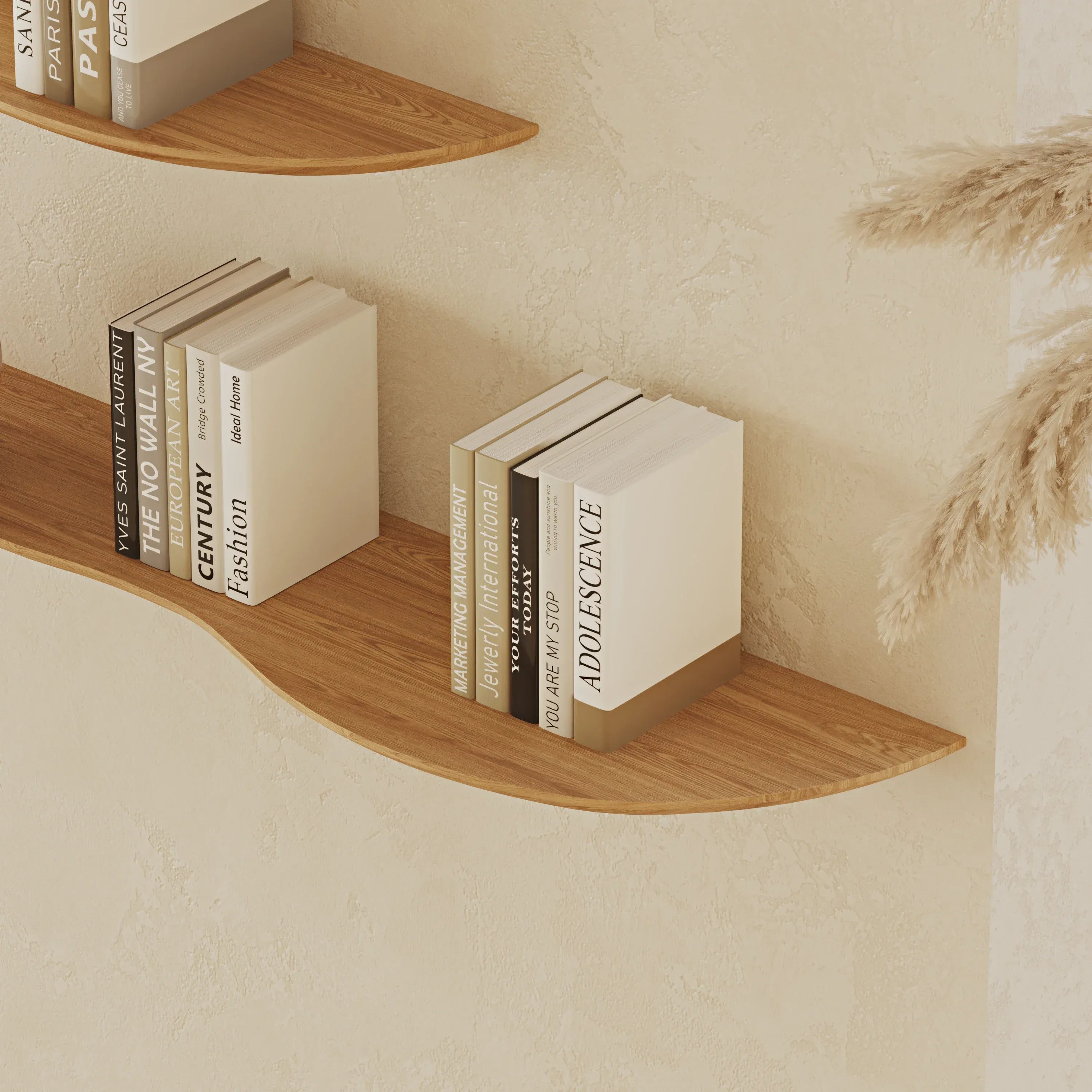 Blob Oak 80 cm Double Shelf