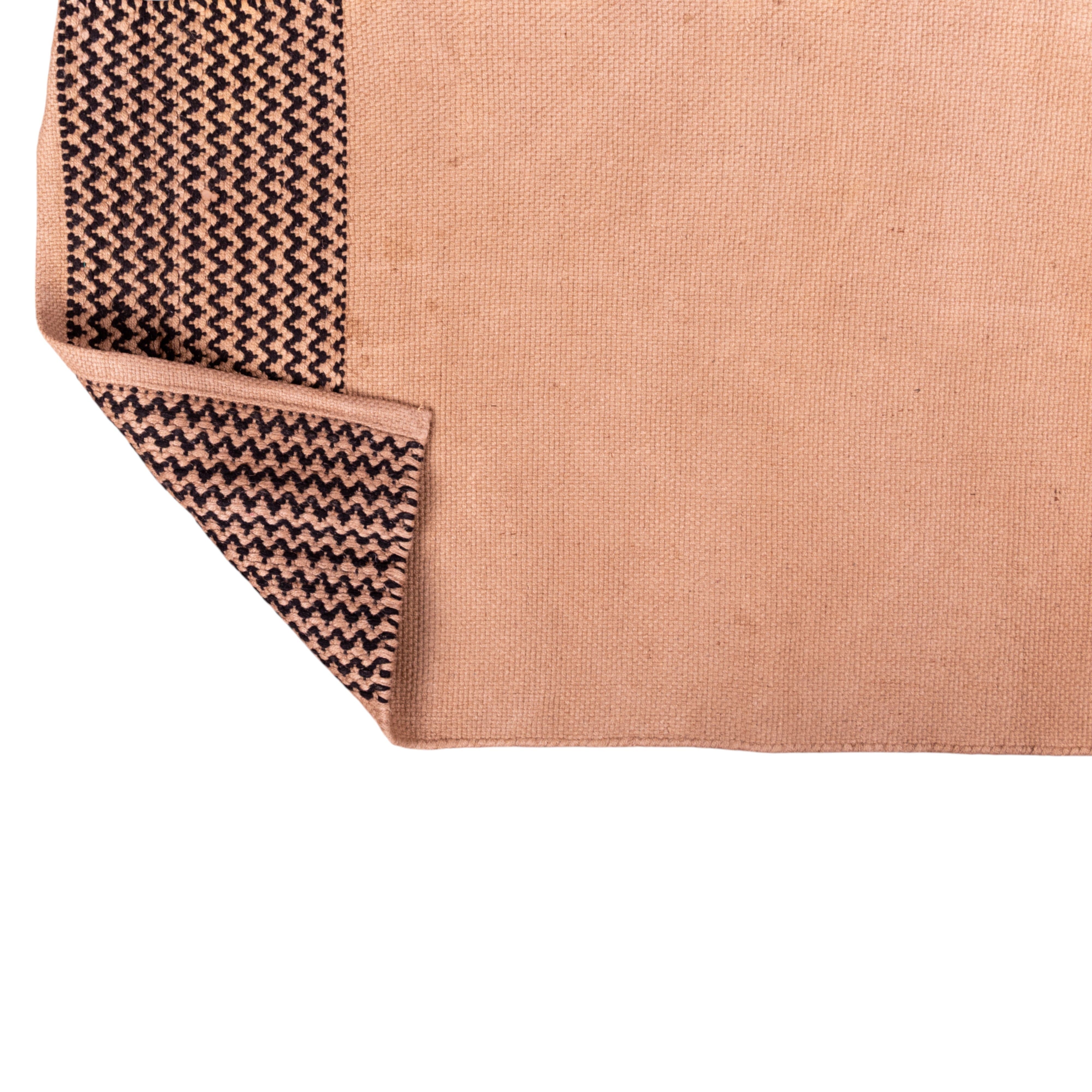 Boho Siyah Bordürlü Halı 80x150 11259