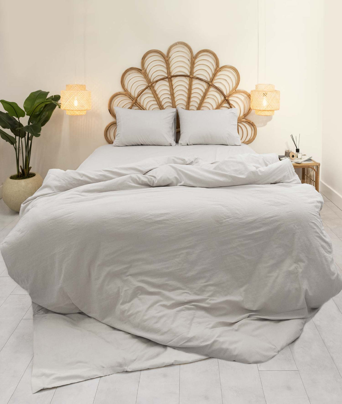 Calmo Silver Double Duvet Cover Set 200x220 9563A
