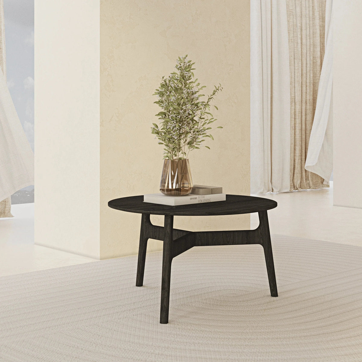 Casablanca Siyah Orta Sehpa Ahşap - Siyah