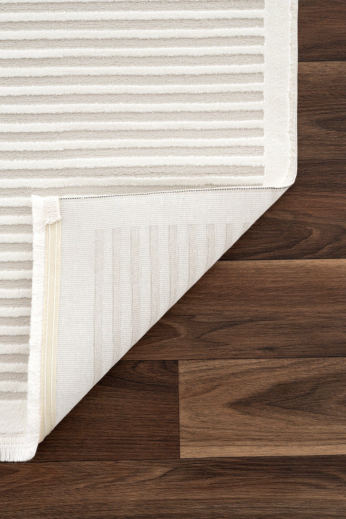 Farahan Krem Mavi  Geometrik Desenli Halı A0859A