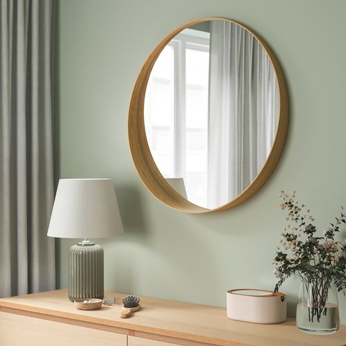 Stokholm Ayna 80 cm Ahşap Meşe