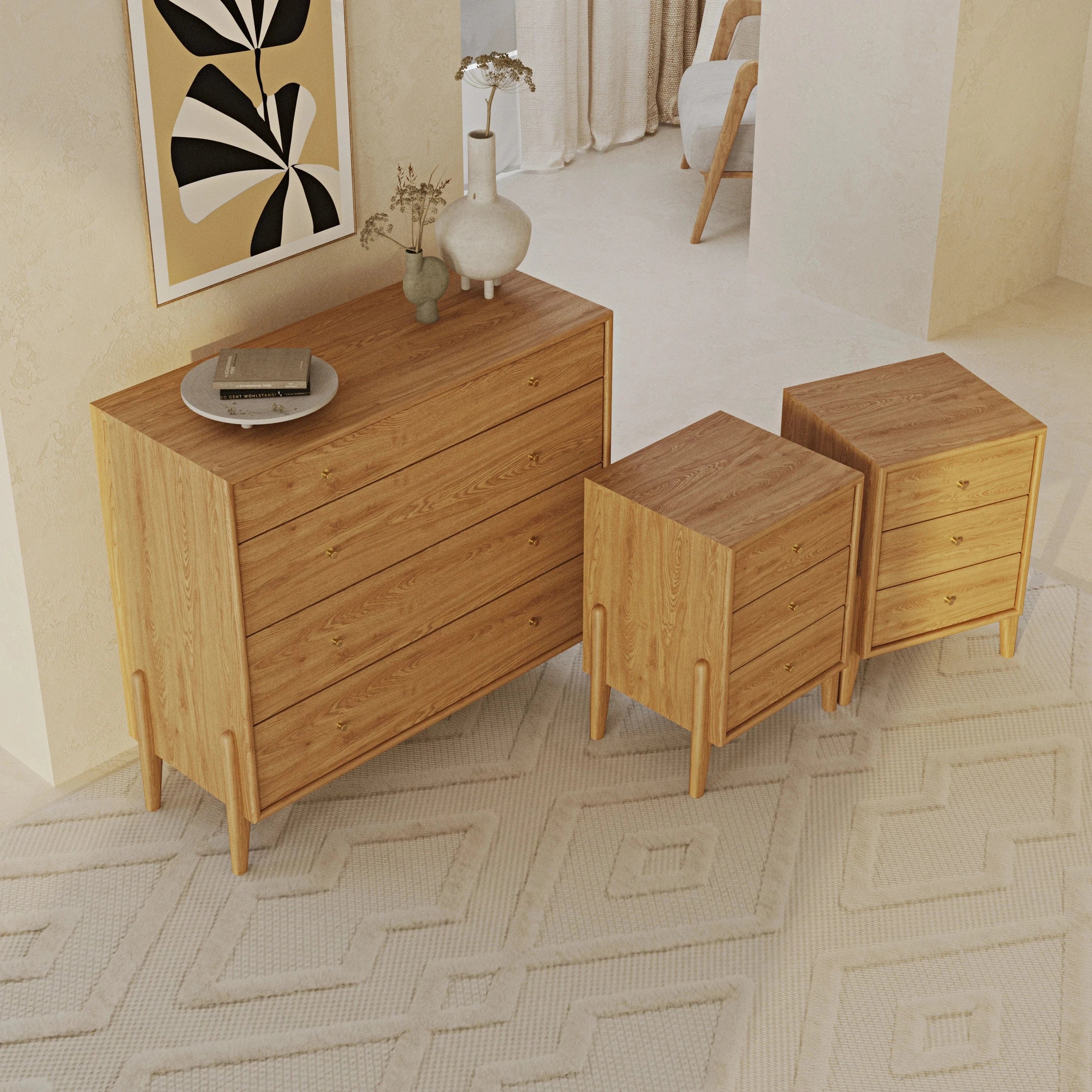 Elephant Product Family Nightstand Chest of Drawers Set Large