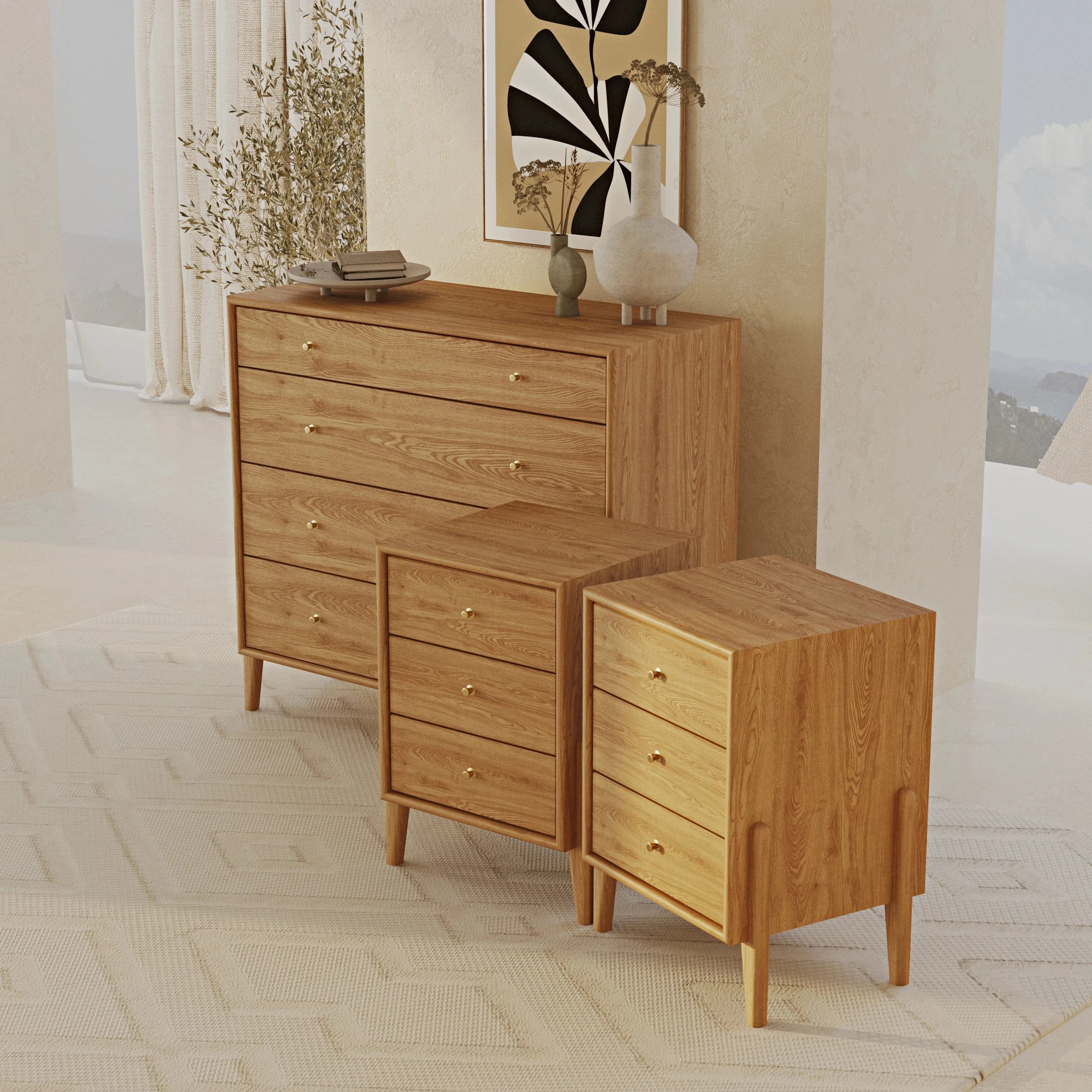 Elephant Product Family Nightstand Chest of Drawers Set Large
