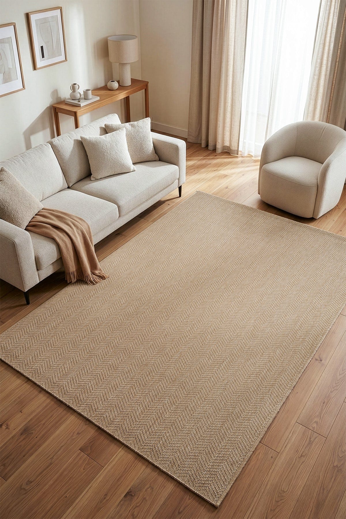 Koza Origine Natural Düz Dokuma Balkon Teras Bahçe Halısı B3672G