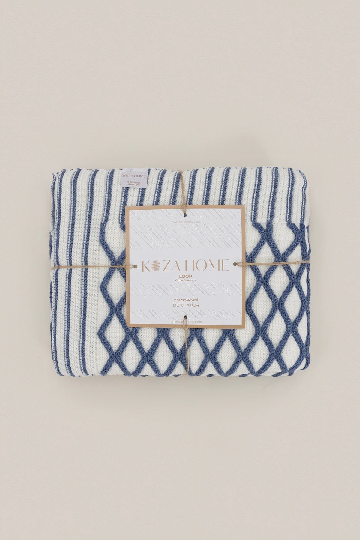 Loop Indigo Acrylic TV Blanket 130x170 3732A