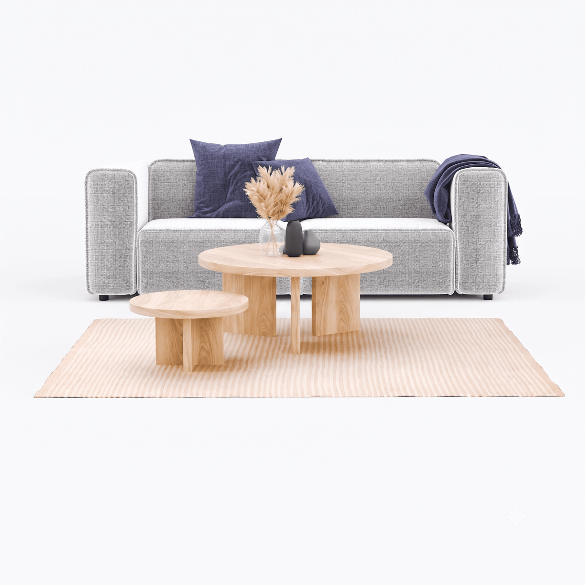Solid Wood Round Coffee Table