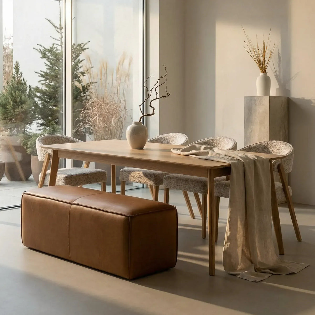 Norge Yemek Masası 100x200 - Meşe