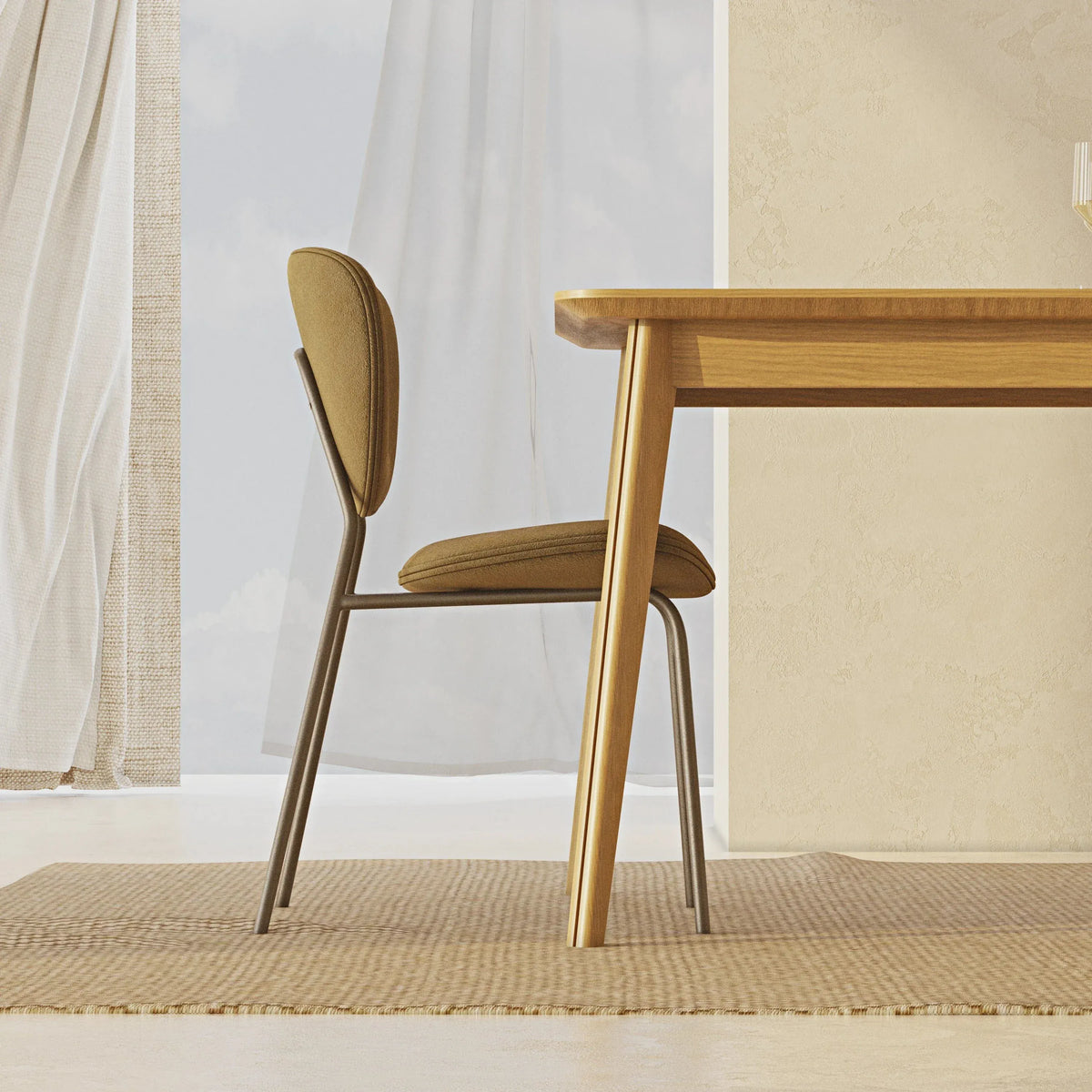 Norge Yemek Masası 90x170 - Meşe