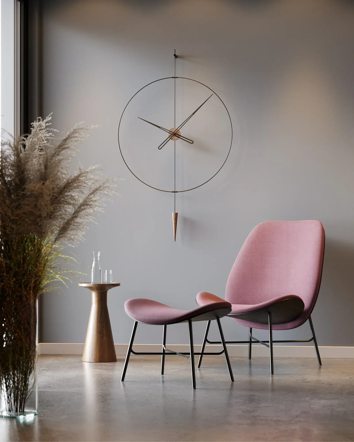 pendulum plus sarkaçlı duvar saati 60 cm