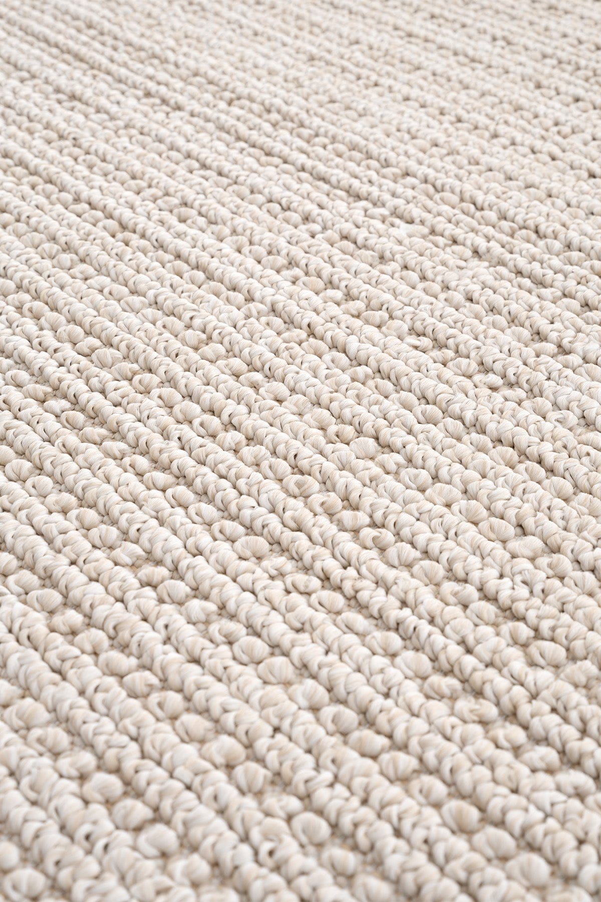 Retro Plain Cream Flat Weave Rug A3190A