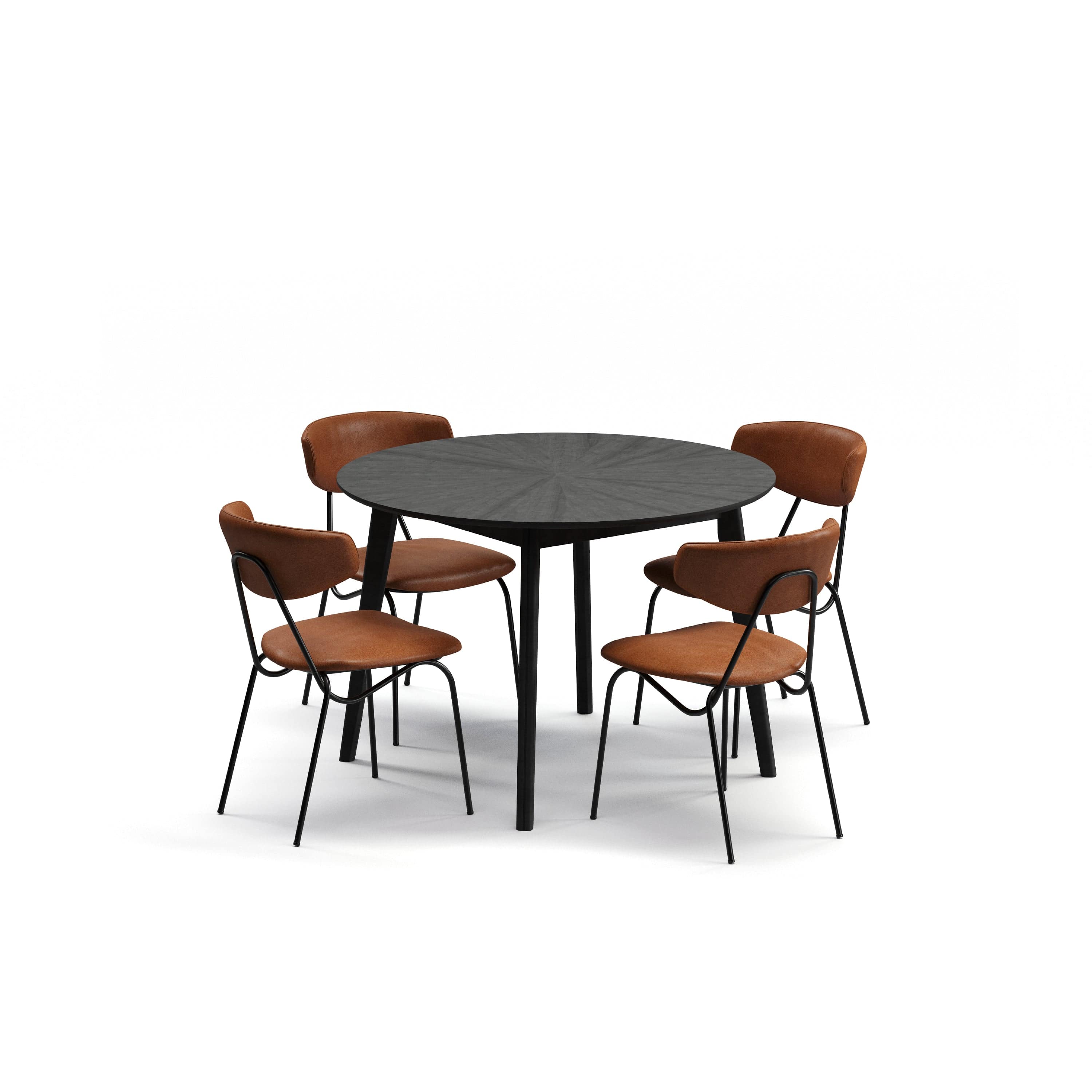 Rove Siyah Yemek Masası 110 cm