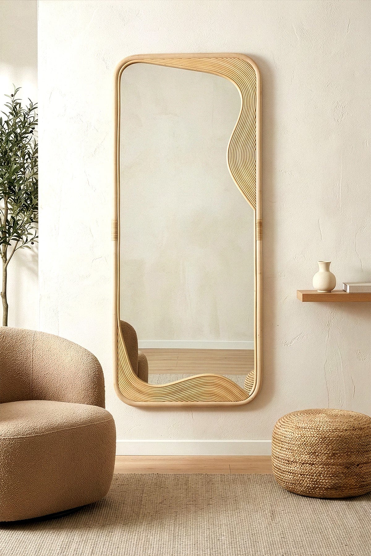 Savia Wood Special Form Rectangular Mirror 10125