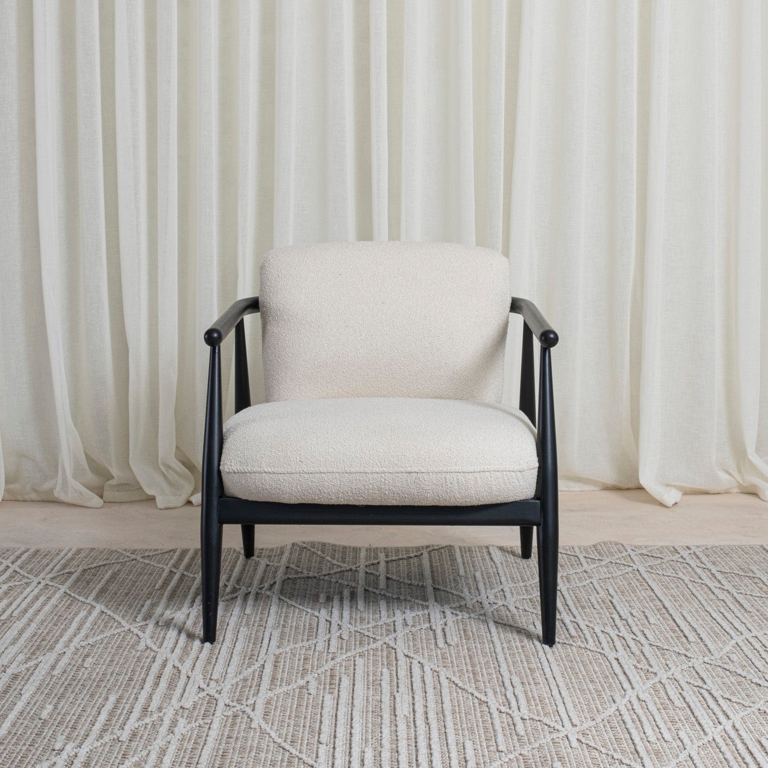 Senna Black Armchair