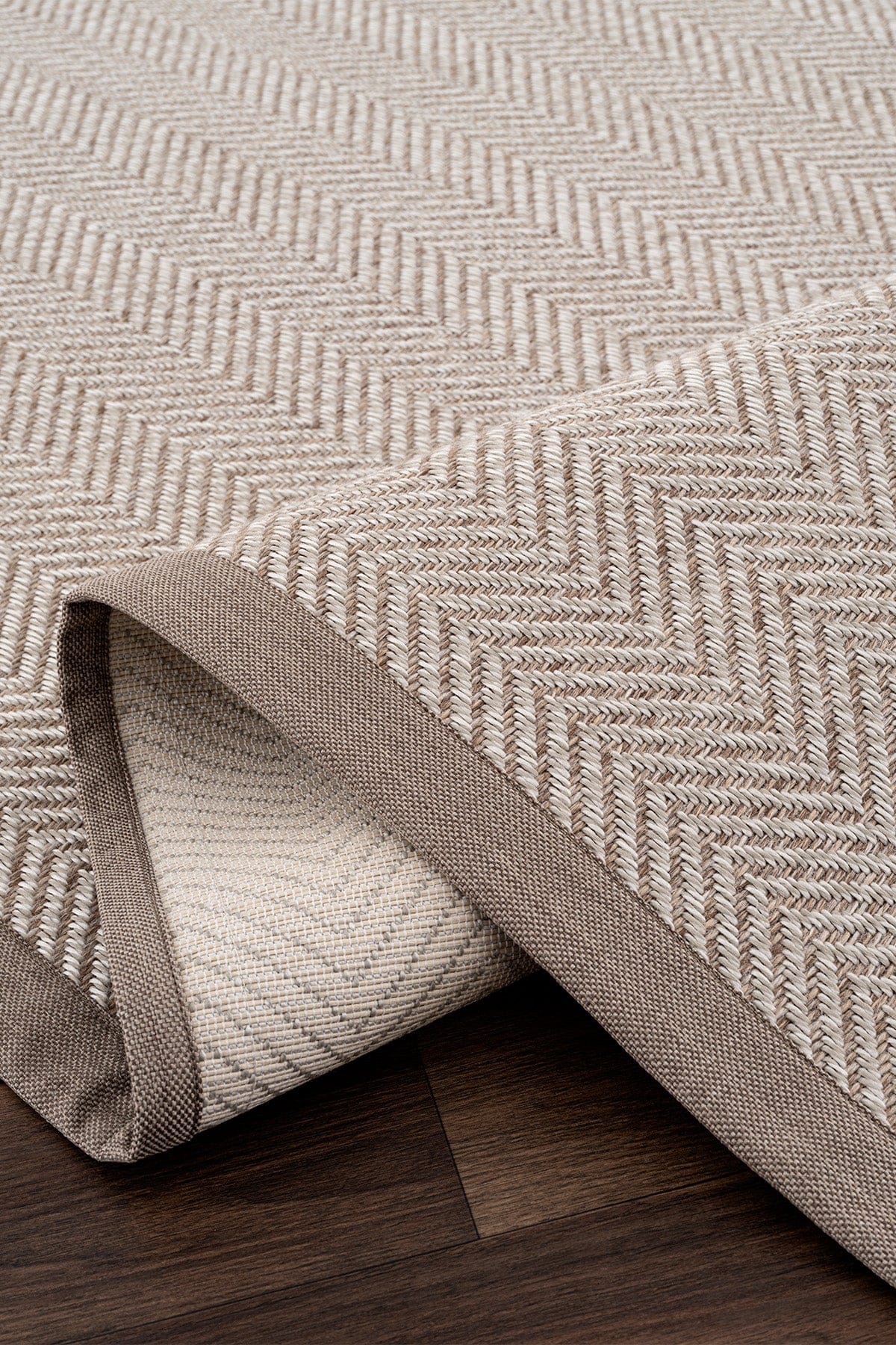 Sisalo Border Cream Natural Sisal Rug Mink Border B3421C