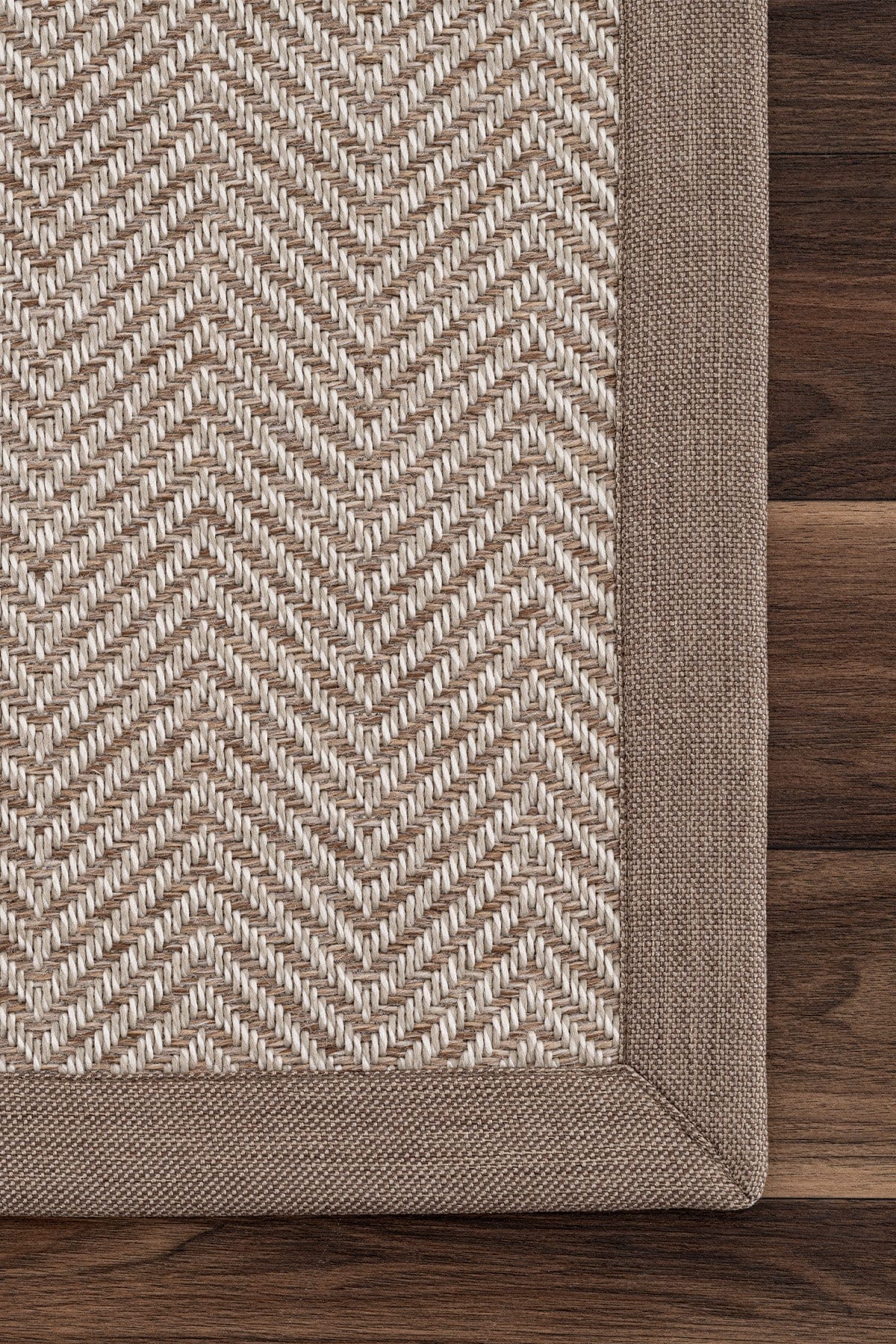 Sisalo Border Cream Natural Sisal Rug Mink Border B3421C