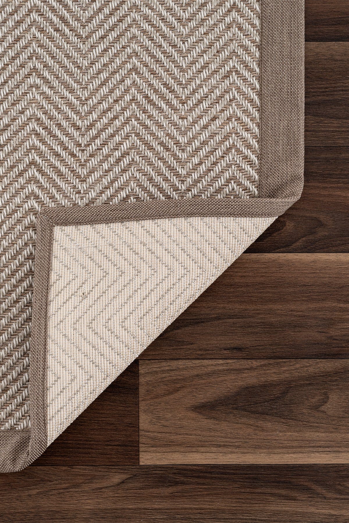 Sisalo Border Cream Natural Sisal Rug Mink Border B3421C