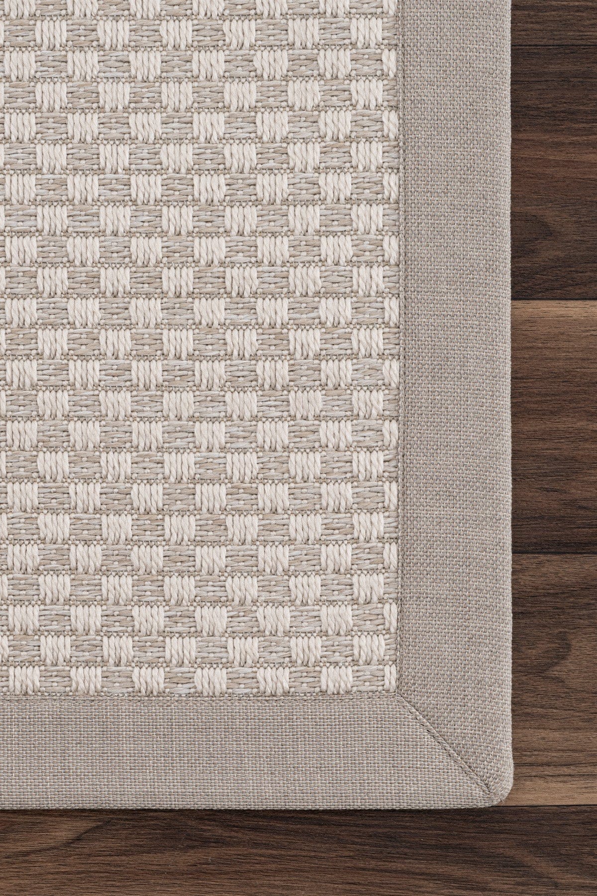 Sisalo Bordure Krem Bordürlü Dış Mekan Balkon Teras Bahçe Halısı B3416A