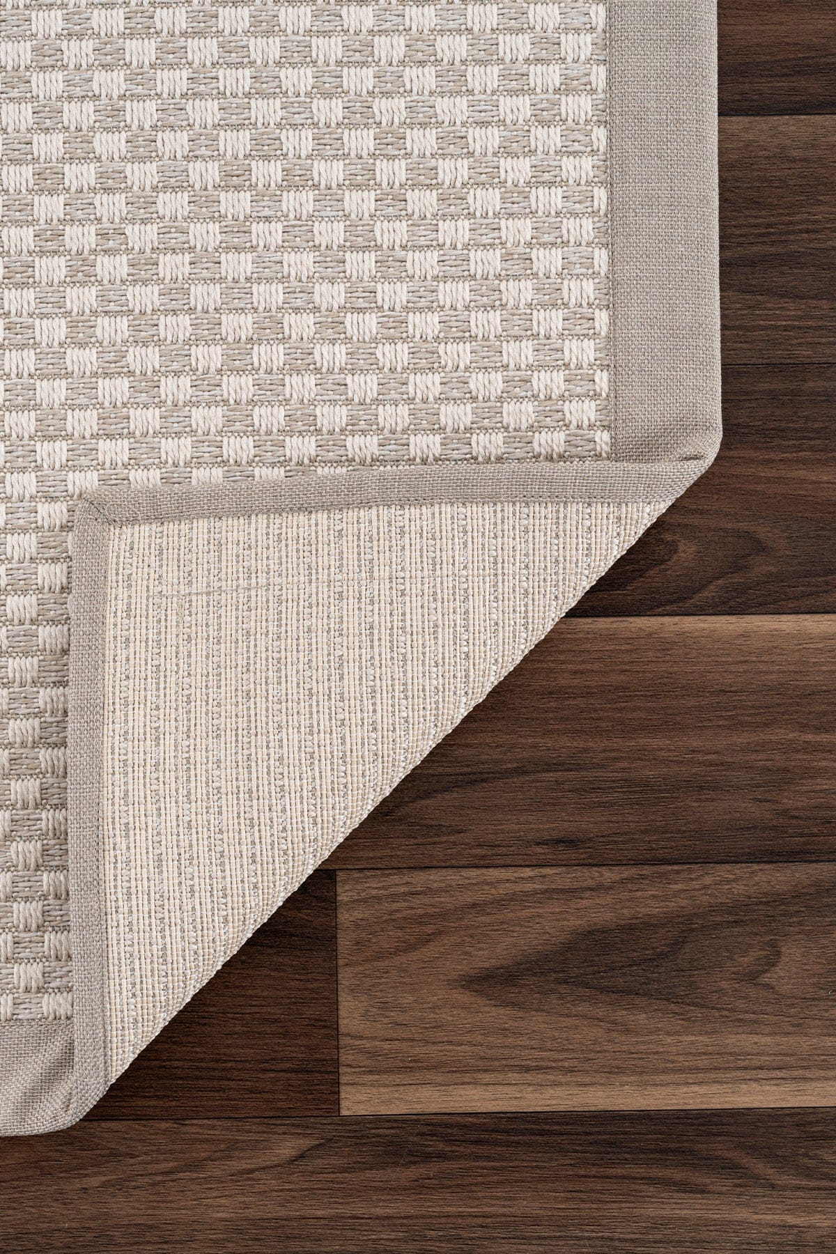 Sisalo Bordure Krem Bordürlü Dış Mekan Balkon Teras Bahçe Halısı B3416A